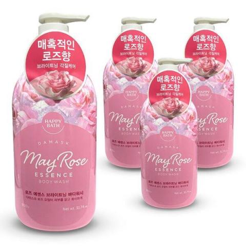 Happy bath | แฮปปบาส โรส เอสเซนส เจลอาบนำ ขจดเซลลผวทตายแลว 900 กรม 4 ชน Image3