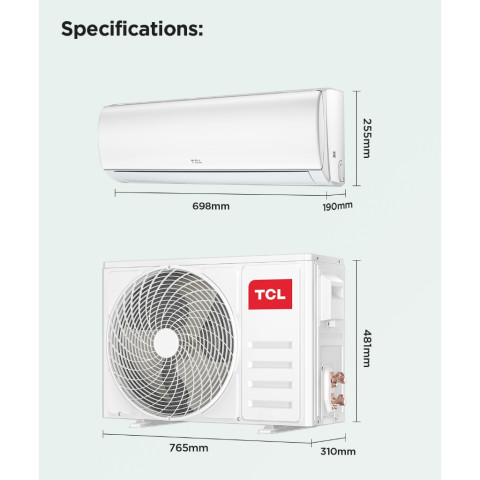 TCL แอร์ Inverter ขนาด 9,490 - 24,130 BTU รุ่น TAC-XAL เครื่องปรับอากาศติดผนัง Elite Series เย็นเร็ว ทนทาน ประหยัดไฟ Image6
