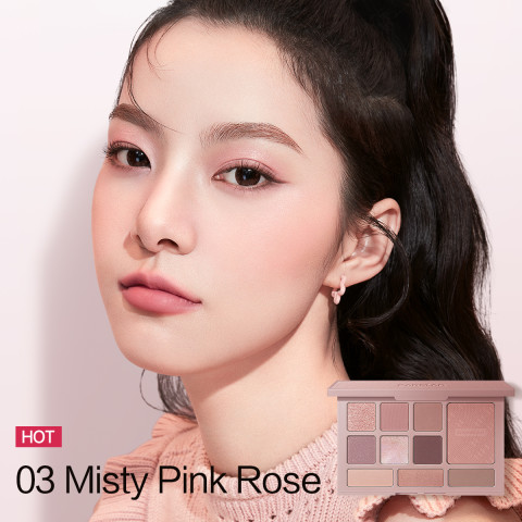 CARSLAN Eyeshadow Palette 10colors 18 กรัม เป็นพาเลทเครื่องสำอางที่รวมทั้งอายแชโดว์ บลัชออน ไฮไลท์ และคอนทัวร์ไว้ในตลับเดียว Image3
