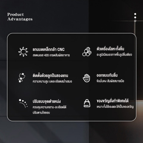 LENODI  Coffee grinder ทีบดกาแฟ เครื่องบดเมล็ดกาแฟ แบบมือ แบบพกพา เครื่องต้มกาแฟในครัวเรือน แกนบดสแตนเลสซีเอ็นซี Image3