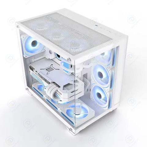 เคสคอมพิวเตอร์ สําหรับ M-ATX ITX เมนบอร์ด 420 มม. พัดลม 3.5 นิ้วฐาน ขยายฮาร์ดดิสก์ 2.5 Gaming Case Image4