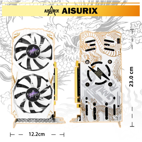 AISURIX VGA การ์ดจอ RX 580 8GB GDDR5 HDMI 2048SP 256Bit Radeon RX580 VGA การ์ดกราฟิก Image6
