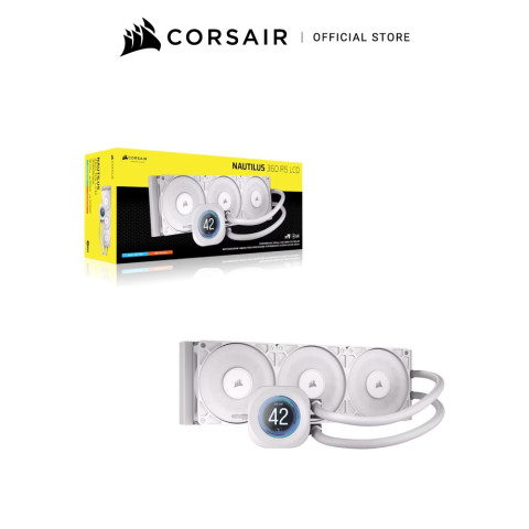 CORSAIR NAUTILUS 360 RS LCD 360MM LIQUID CPU COOLER, BLACK : WHITE Image5