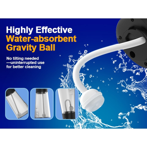 Bezvoi Y207 ไหมขัดฟันน้ําสีดําสําหรับฟันไร้สาย: Irrigator ปาก 5 โหมด, 300ML ถังน้ํา IPX7 กันน้ําไฟฟ้าทําความสะอาดฟัน,พร้อม 6 เคล็ดลับหัวฉีดรับประกัน 24 เดือน Image5