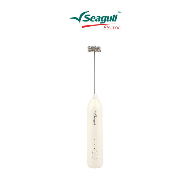 Seagull เครื่องตีฟองนม 2 in 1 (ครีม) เครื่องตีฟองนมไร้สาย เครื่องตีฟองนมไฟฟ้า