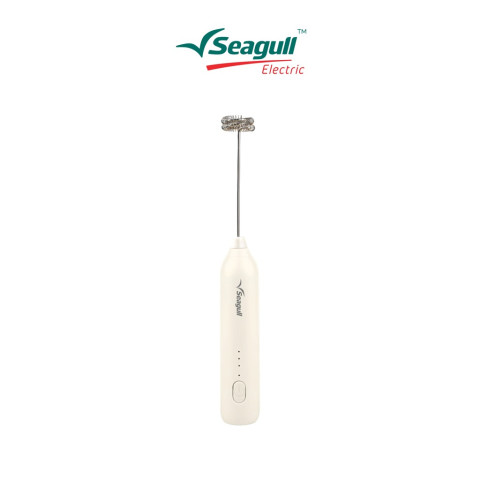 Seagull เครื่องตีฟองนม 2 in 1 (ครีม) เครื่องตีฟองนมไร้สาย เครื่องตีฟองนมไฟฟ้า Image1