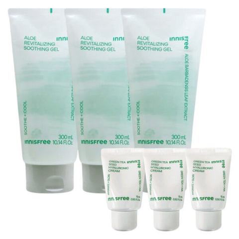 Innisfree | อินนิสฟรี อาโลเอ รีไวทัล ซูทติ้ง เจล 3 หลอด + (แถมครีมไฮยาลูรอน 15 มล. x 3 หลอด) Image3
