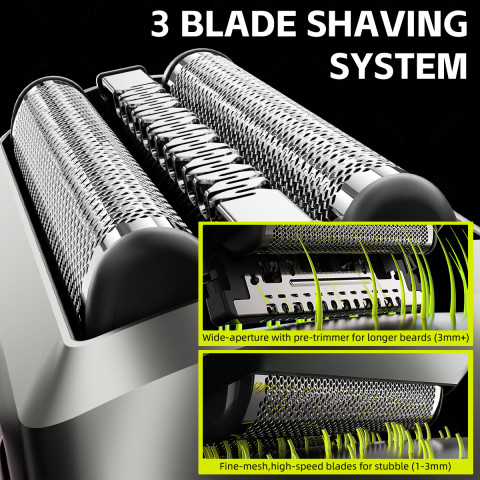 ENCHEN MS005 Compact Foil Shaver เครื่องโกนหนวดไฟฟ้า หัวโกน 3 ชิ้น ใบมีดบาง 0.05mm ฝาครอบแบบแม่เหล็ก กันน้ำระดับ IPX7 ความเร็วมอเตอร์ 8000 รอบ/นาที สินค้ารับประกัน 1 ปี Image4