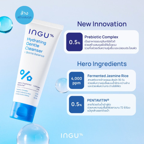 INGU Set Essential Series เซตผิวแข็งแรง ล้าง บำรุง ปกป้อง (Normal Size) Image5