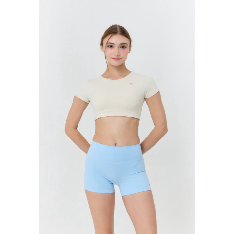 VYU baby top pink/white/brown/blue เสื้อแขนสั้นออกกำลังกาย Image2