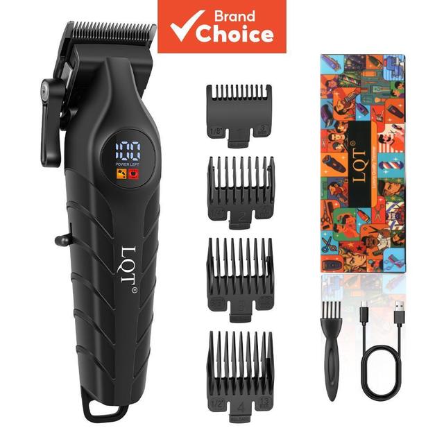 ปัตตาเลี่ยนไฟฟ้าสําหรับผู้ชายมืออาชีพ LQT พร้อมจอแสดงผลดิจิตอล LED ชาร์จ USB ได้ สําหรับใช้ในบ้านและร้านตัดผม เครื่องมือเสริมความงามสําหรับโกนหนวด แมวและสุนัขเลี้ยง