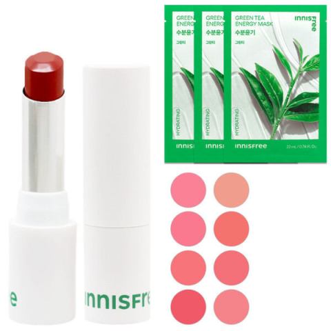Innisfree | ลิปสติก Airy Matte + แถมมาสก์ชาเขียว 3 แผ่น Image3