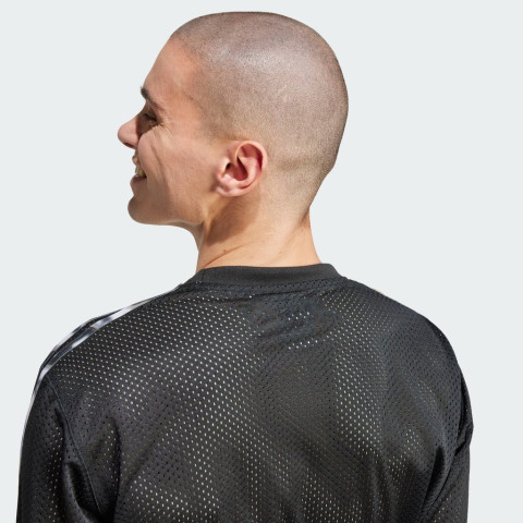 adidas Lifestyle Pride Mesh 3-Stripes Long Sleeve Tee Men Black IZ4893 Image7