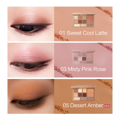 CARSLAN Eyeshadow Palette 10colors 18 กรัม เป็นพาเลทเครื่องสำอางที่รวมทั้งอายแชโดว์ บลัชออน ไฮไลท์ และคอนทัวร์ไว้ในตลับเดียว Image4