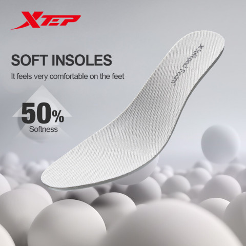 XTEP Basque 2.0丨Dylan Wang สไตล์เดียวกันนุ่มยืดหยุ่นเท้ารู้สึกที่มองไม่เห็นรองเท้าผ้าใบเพิ่มความสูงสไตล์คู่ Retro Millennium Daddy รองเท้ารองเ Image3