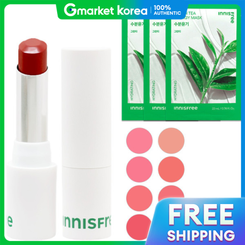 Innisfree | ลิปสติก Airy Matte + แถมมาสก์ชาเขียว 3 แผ่น Image1