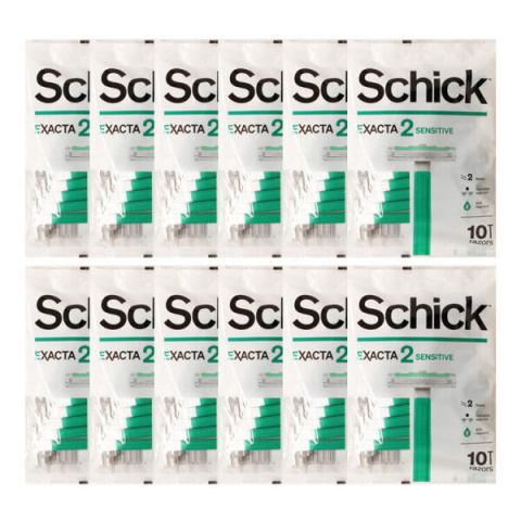 Schick|หัวมีดโกนเปลี่ยนได้ รุ่น Exacta2 Sensitive 12 ชุด ชุดละ 10 ชิ้น Image3