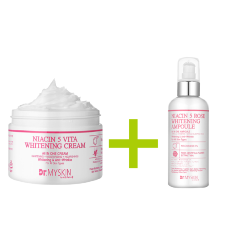ครีมไนอาซินาไมด์ 5 ไวท์เทนนิ่ง 350 กรัม พร้อมแอมพูลไวท์เทนนิ่ง 200 มล. เพื่อผิวขาวกระจ่างใส Image5