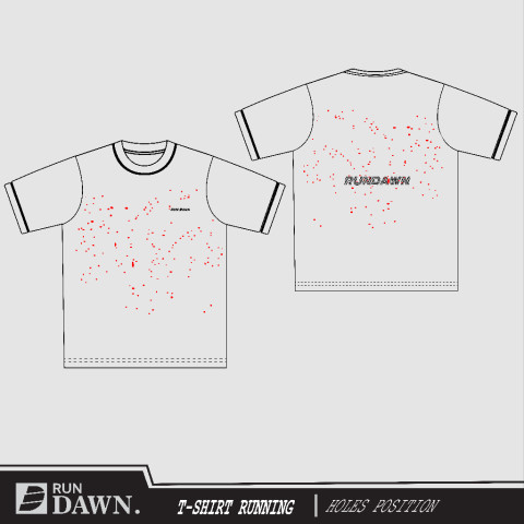 เสื้อยืด Rundawn Unisex Laser Holes – เสื้อยืดวิ่งแขนสั้น – Cameo Blue Jersey • Basic Line Image2