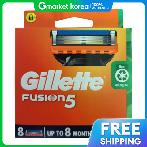 Gillette | ใบโกนหนวด จิลเลต์ ฟิวชัน 8 ชิ้น (นำเข้าโดยตรง) Image1