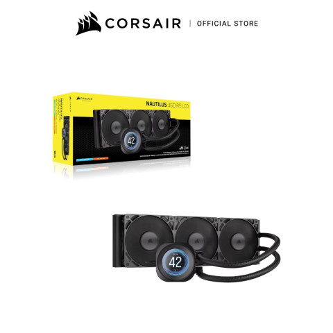 CORSAIR NAUTILUS 360 RS LCD 360MM LIQUID CPU COOLER, BLACK : WHITE Image4