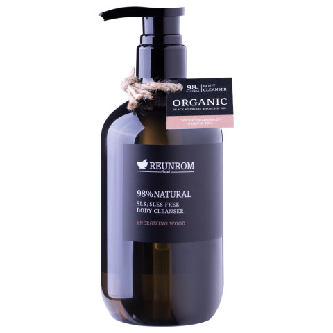 Reunrom ครีมอาบน้ำ ไนน์ตี้เอทเปอร์เซ็นต์เนเชอรัลเอสแอลเอส/เอสแอลอีเอสฟรีบอดี้คลีนเซอร์ 500ml เอนเนอไจซิงวู้ด แชมพู Image2