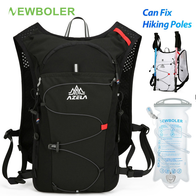 Newboler 7L เดินป่า Hydration กระเป๋าเป้สะพายหลังน้ําหนักเบา Breathable กระเป๋าวิ่งกีฬากลางแจ้งเดินป่าขี่จักรยานปีนเขา Jogging Marathon Pack กระเป๋า 2L น้ํากระเพาะปัสสาวะ