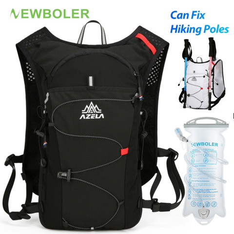 Newboler 7L เดินป่า Hydration กระเป๋าเป้สะพายหลังน้ําหนักเบา Breathable กระเป๋าวิ่งกีฬากลางแจ้งเดินป่าขี่จักรยานปีนเขา Jogging Marathon Pack กระเป๋า 2L น้ํากระเพาะปัสสาวะ Image1