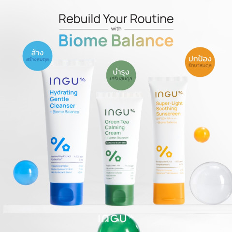 INGU Set Essential Series เซตผิวแข็งแรง ล้าง บำรุง ปกป้อง (Normal Size) Image2