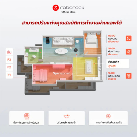 Roborock Q7 TF+ หุ่นยนต์ดูดฝุ่น ถูพื้น อัจฉริยะ Precise® LiDAR แรงดูด 10,000 Pa+แท่น Image3