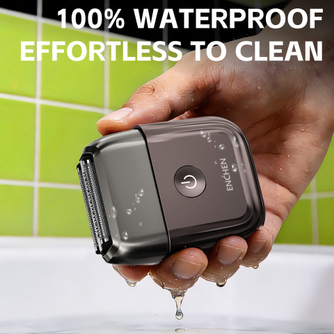 ENCHEN MS005 Compact Foil Shaver เครื่องโกนหนวดไฟฟ้า หัวโกน 3 ชิ้น ใบมีดบาง 0.05mm ฝาครอบแบบแม่เหล็ก กันน้ำระดับ IPX7 ความเร็วมอเตอร์ 8000 รอบ/นาที สินค้ารับประกัน 1 ปี Image5