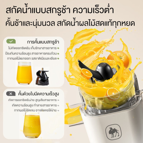 CAMEL เครื่องสกัด น้ำผลไม้ สกัดเย็น 1000ML อัตราสกัดน้ำบริสุทธิ์สูง 99%	 ถอดล้างทำความสะอาดง่าย Image3