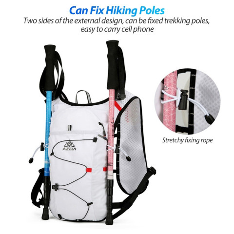 Newboler 7L เดินป่า Hydration กระเป๋าเป้สะพายหลังน้ําหนักเบา Breathable กระเป๋าวิ่งกีฬากลางแจ้งเดินป่าขี่จักรยานปีนเขา Jogging Marathon Pack กระเป๋า 2L น้ํากระเพาะปัสสาวะ Image3