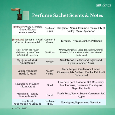 Antidotes Perfume Sachet | ถุงหอม 50 กรัม ใช้ในรถ หรือ ตู้เสื้อผ้า Image2