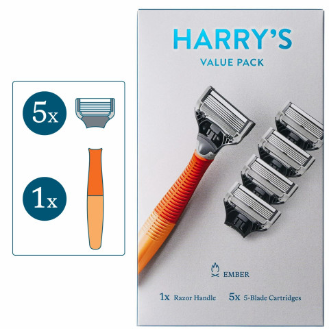 Harrys Shaving Razor For Men And Blade Refills ชุดมีดโกน มีดโกนหนวด สำหรับผู้ชาย ใบมีด 5 ชั้น Image4