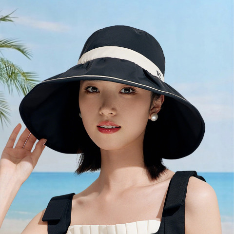 VVC หมวกกันแดดผู้หญิงปกป้องทั้งใบหน้า UPF50+ แบบเปิดกระหม่อม สำหรับฤดูร้อน Image8