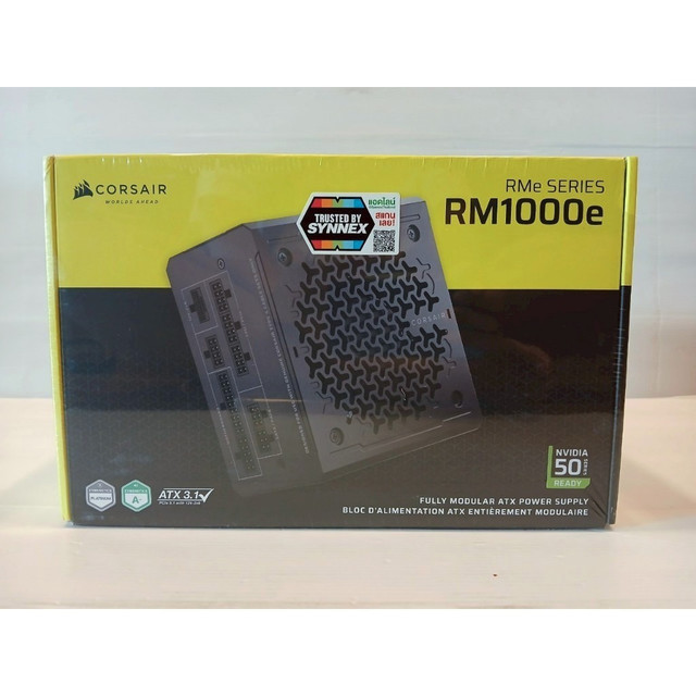POWER SUPPLY (อุปกรณ์จ่ายไฟ) CORSAIR RM1000E 2025 1000W 80+PLATINUM Cybenetics POWER SUPPLY 3.1 สินค้ามือ1