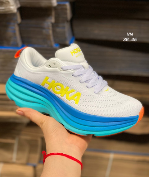 Hoka Bondi 8 รองเท้าวิ่ง สีใหม่ พร้อมส่ง Sz.36-45 Eu มี 34 สี พร้อมกล่องครบเซท ใส่สบาย พื้นหนา กระชับ ใส่สบายแนะนำเผื่อ 1 ไซส์  V43A003 Image3
