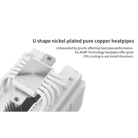 Thermalright PA120 Mini สีขาวหม้อน้ํา CPU Air Cooler 6 ท่อความร้อน 120 มม.TL-D12W PWM พัดลม 135 มม.สูง Double Towers Cooler สําหรับ AMD AM4 AM5/Intel LGA 1851/1700/1200/2011 Image6