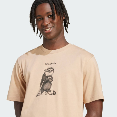 adidas Lifestyle Yay Sports Character Graphic Tee Men Brown JM6430 Image7