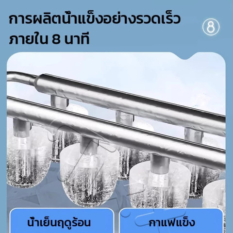 Tixx เครื่องทำน้ำแข็ง ตู้กดน้ำร้อนน้ำเย็น คอมเพรสเซอร์ ทำน้ำแข็งเร็วใน Water Dispenser Image2