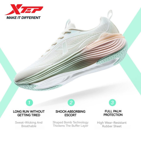 XTEP XINGYUN MAX 丨รองเท้าวิ่งรองเท้ารองเท้าผู้หญิงฤดูร้อนรองเท้าวิ่งใหม่รองเท้ากีฬาลำลองด้านล่างที่อ่อนนุ่มน้ำหนักเบา875318110008 Image5
