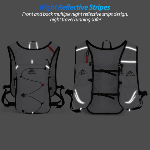 Newboler 7L เดินป่า Hydration กระเป๋าเป้สะพายหลังน้ําหนักเบา Breathable กระเป๋าวิ่งกีฬากลางแจ้งเดินป่าขี่จักรยานปีนเขา Jogging Marathon Pack กระเป๋า 2L น้ํากระเพาะปัสสาวะ Image7