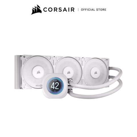 CORSAIR NAUTILUS 360 RS LCD 360MM LIQUID CPU COOLER, BLACK : WHITE Image3