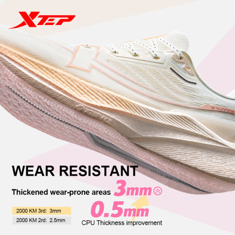 รองเท้าวิ่งผู้หญิงสีใหม่ XTEP 2000กม. 3.0การดูดซับแรงกระแทกเบาะกันกระแทกแบบมืออาชีพช่วยเด้ง Image3