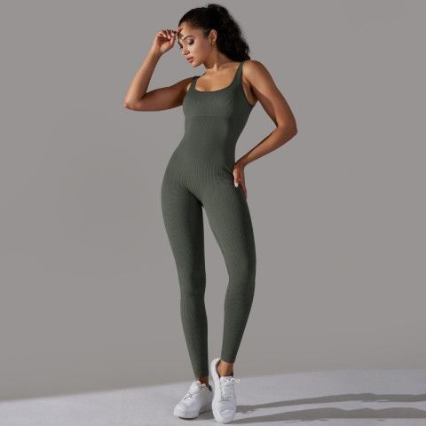 【LASYYOGA】ไม่มีรอยต่อ ชุดกีฬา ยาง ยกสะโพก ความยืดหยุ่น กระชับสัดส่วน โยคะ ยิม บอดี้สูท Image2