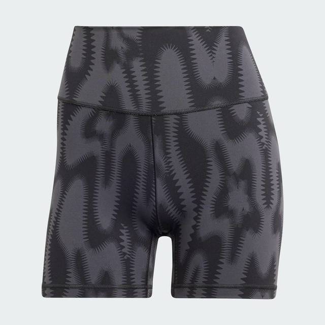 adidas Gym & Training กางเกงรัดรูปขาสั้นพิมพ์ลาย All Me ผู้หญิง สีเทา IU3184