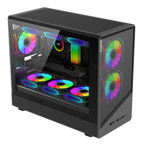 เคสพีซีแบบไร้เสาด้านข้างโปร่งใส AOC VIP360 2026 รุ่นใหม่ M-ATX/ITX - สินค้าใหม่ Image2