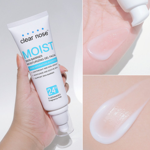 CLEAR NOSE - Moist Skin Barrier Moisturizing Gel Facial (120ml.) Clear Nose Dark Spot Bright Serum 100ml Clear Nose Serum เซรั่มสิว 100ml เคลียร์โนส มอยส์ สกินแบริเออร์ มอยส์เจอไรซิ่ง เจล เฟเชี Image2