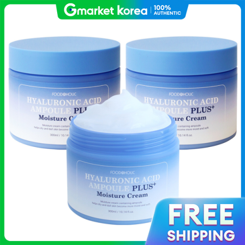 FoodAHolic | (3 บรรจุ/ไม่มีกล่อง) ฟู้ดอะฮอลิก กรดไฮยาลูรอนิก แอมพลัส มอยสเจอร์ ครีม 300 มล./ครีมบำรุงผิวหน้า ปริมาณมาก Image1